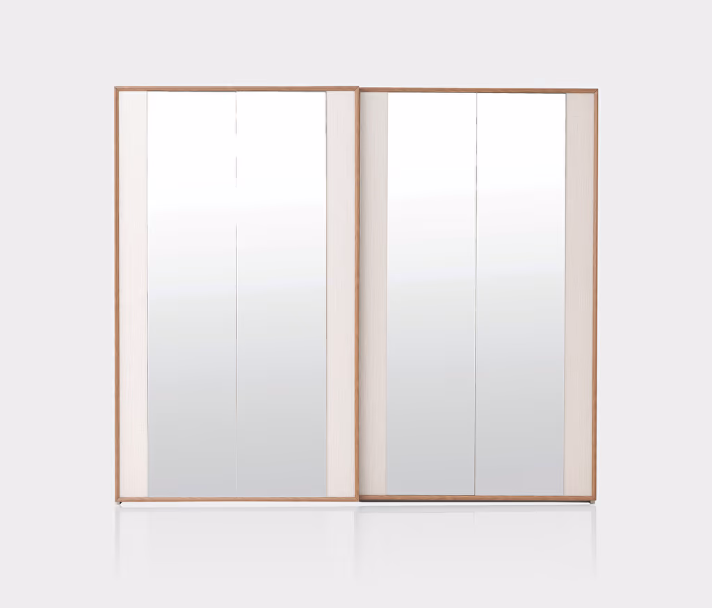 Netha Walnut-Beige Wardrobe