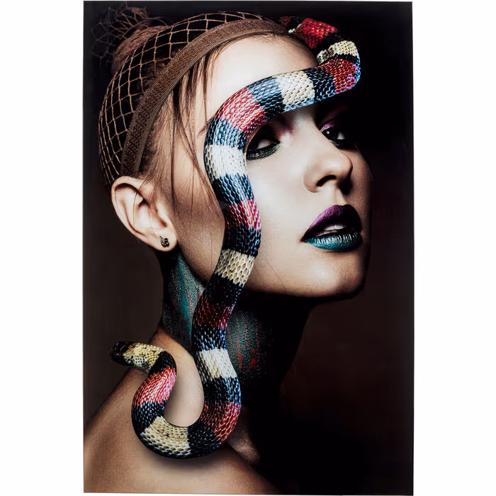 Slika sa staklom Snake Girl 80x120cm