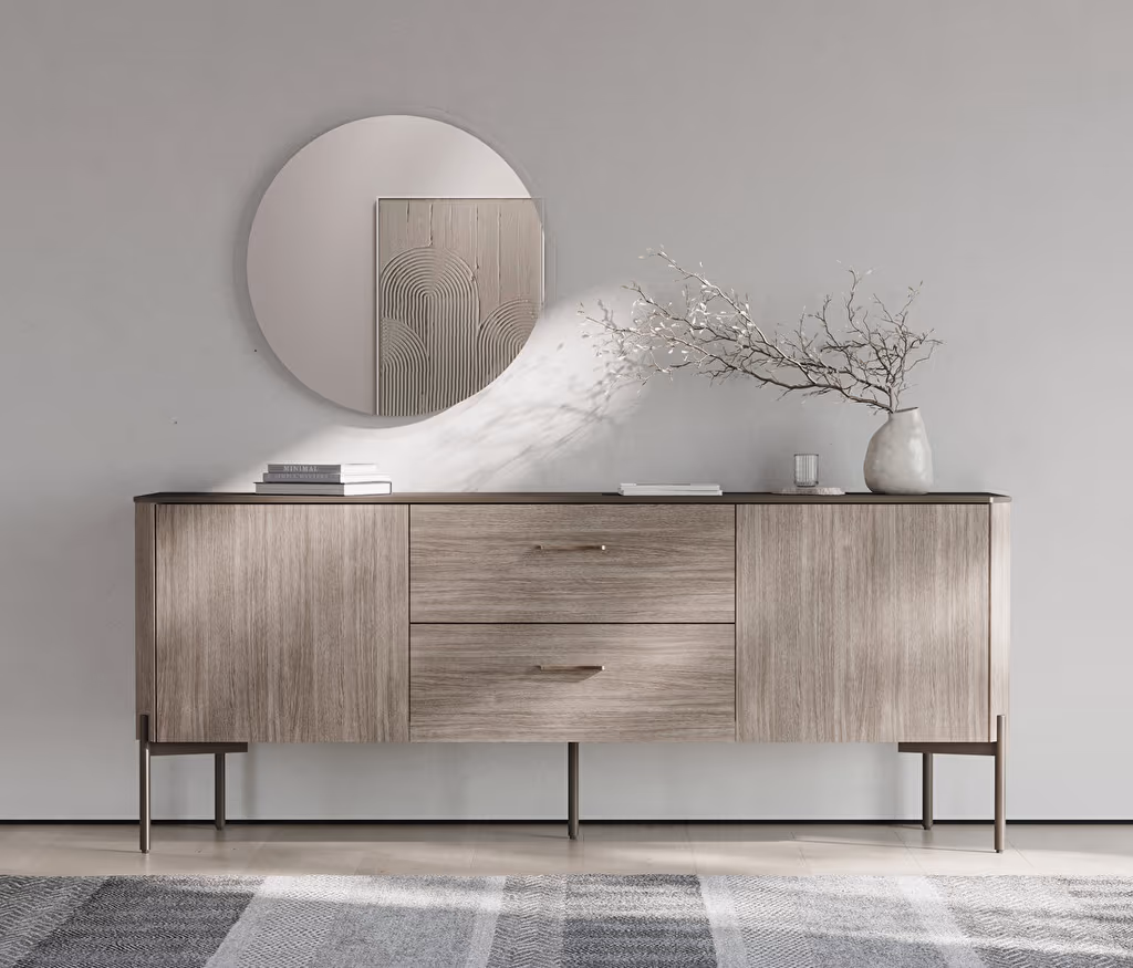 Varena Oak-Taupe TV Stand