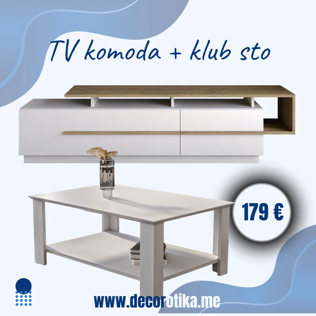 TV komoda Pia i klub sto Leroy