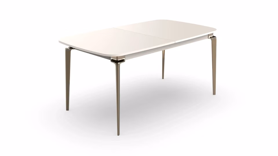 Milena Extendable Dining Table with Metal Legs