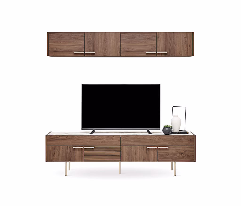 Pavia Walnut TV Unit Combination 2