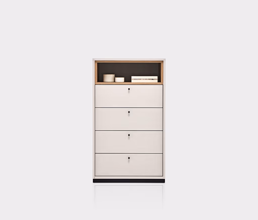 Loreto Off-White-Walnut Chest of Drawers