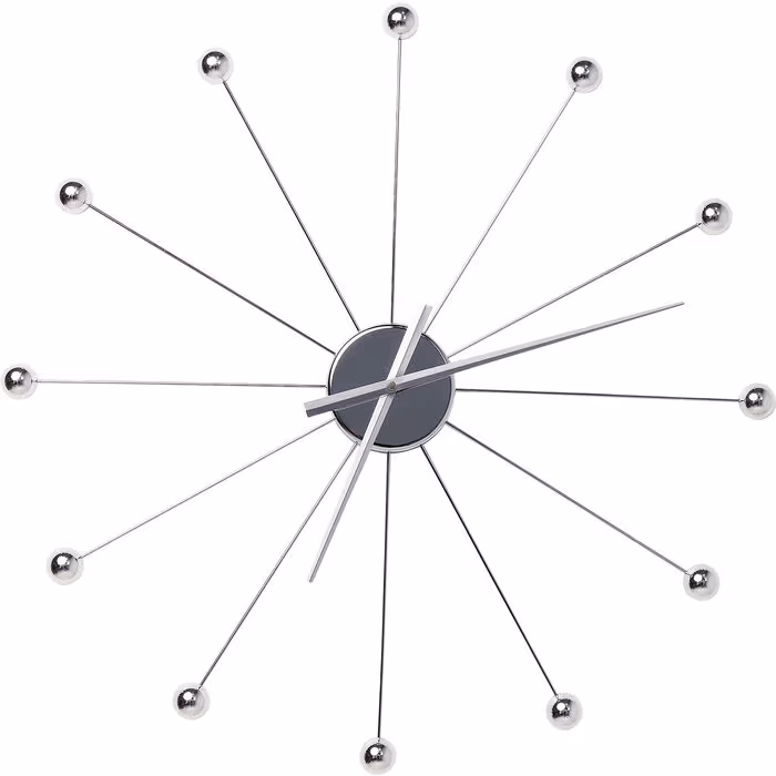 Zidni sat Umbrella Balls Chrome 60 x 60 x 6 cm