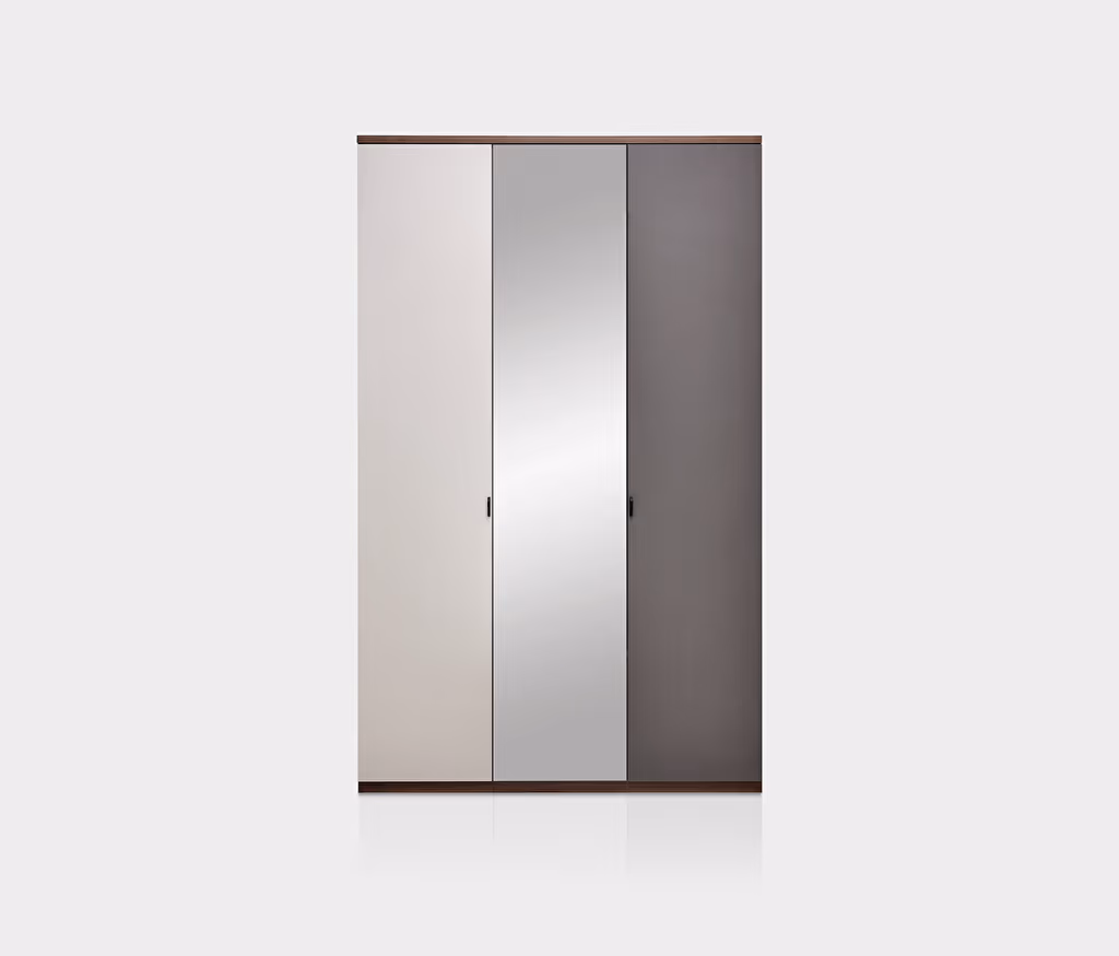 Cordell White-Gray-Walnut Wardrobe