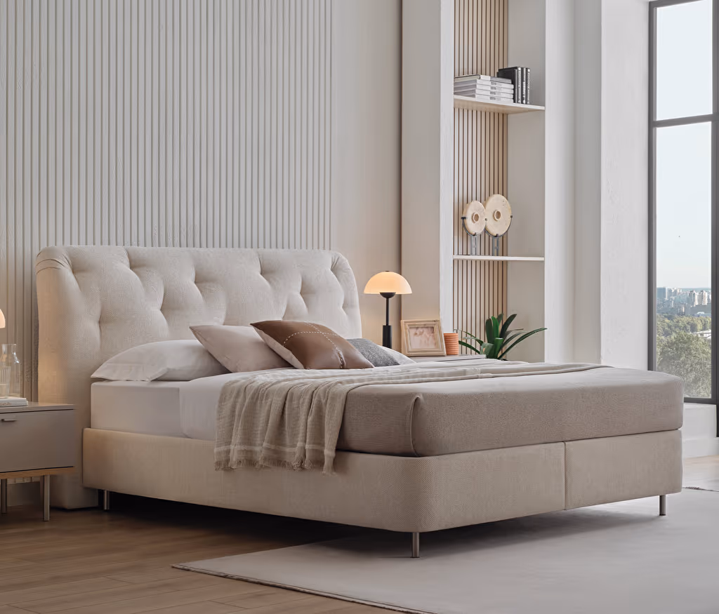 Cante Bed Base with Headboard for Teens