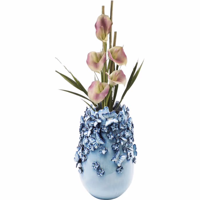 Vaza Butterflies Lightblue 35cm