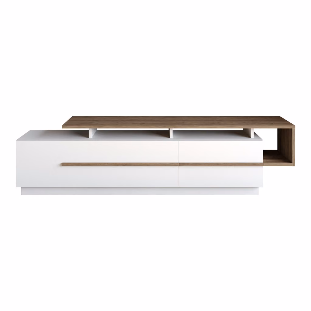 Pia Tv Walnut&White