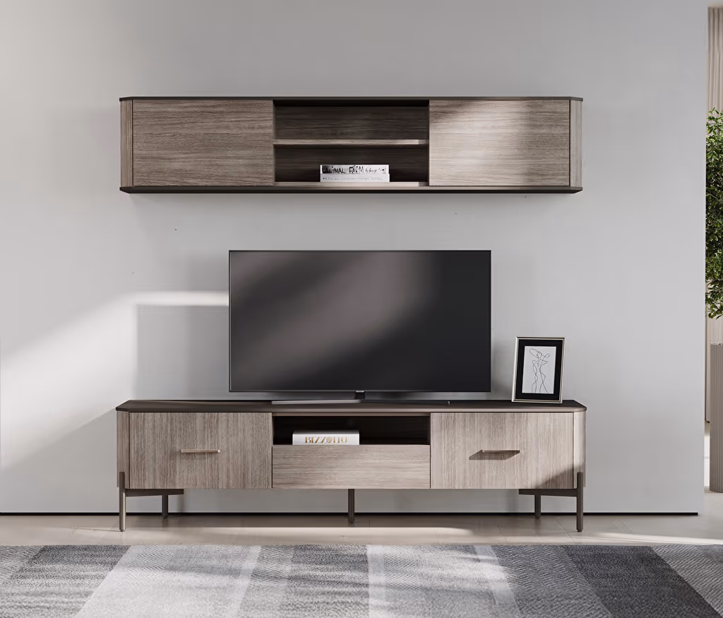 Varena Oak-Taupe TV Unit Combination 1