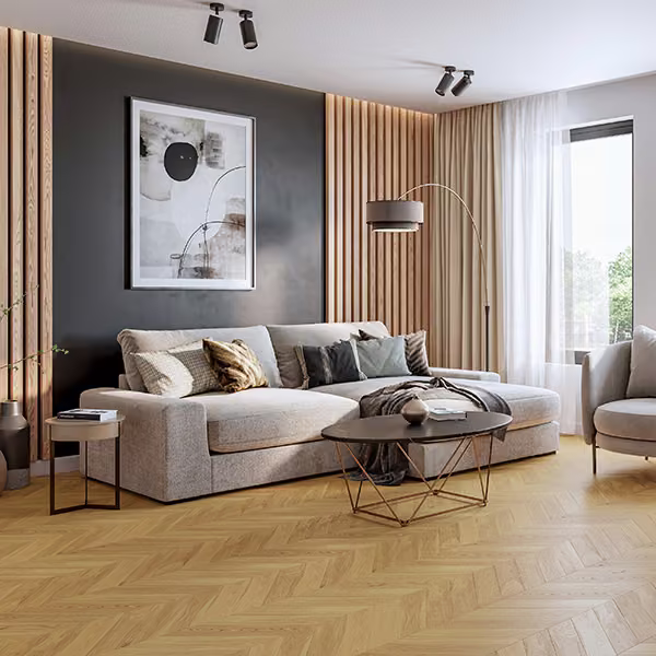 Parket Heritage Style Project Chevron Gold Natural, hrast 10 mm