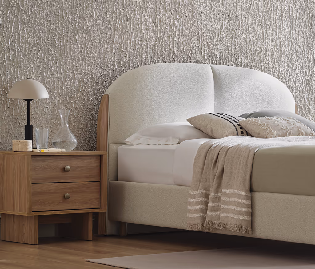 Perge Bed Base with Headboard for Teens
