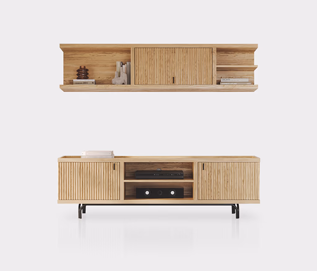 Austin Light Oak Mini TV Unit