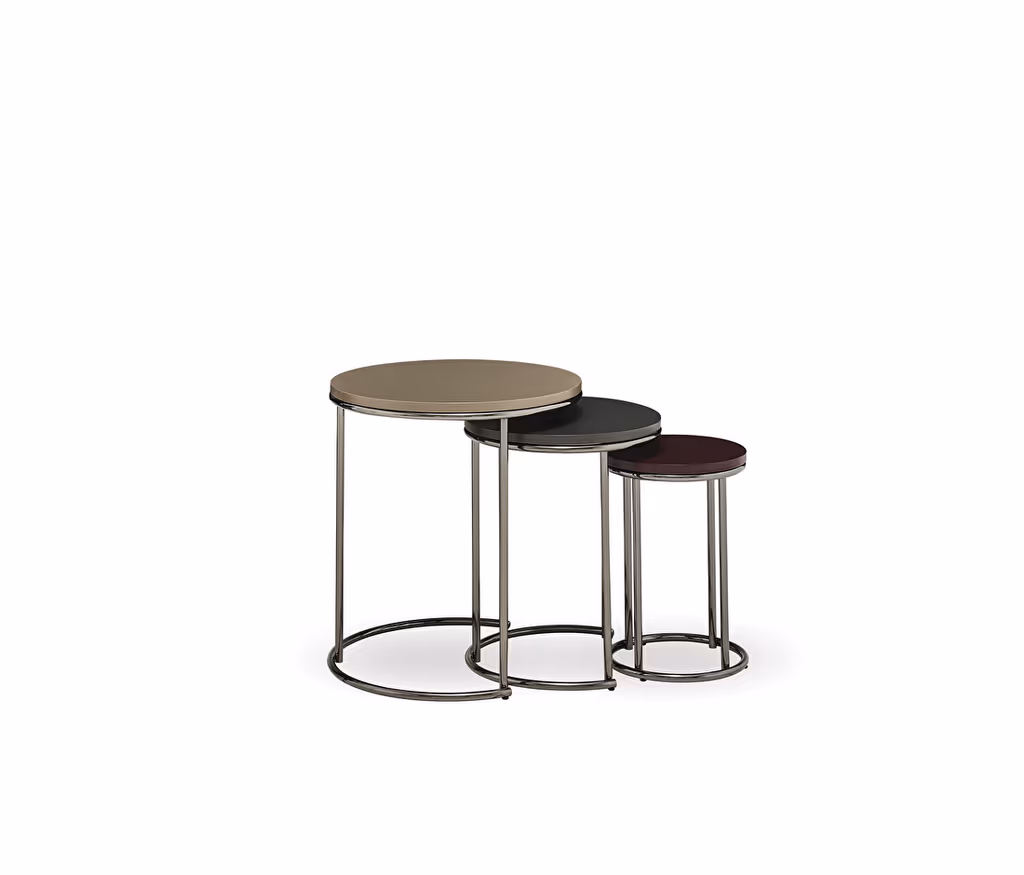 Fiera Light - Dark Gray - Burgundy Nesting Table