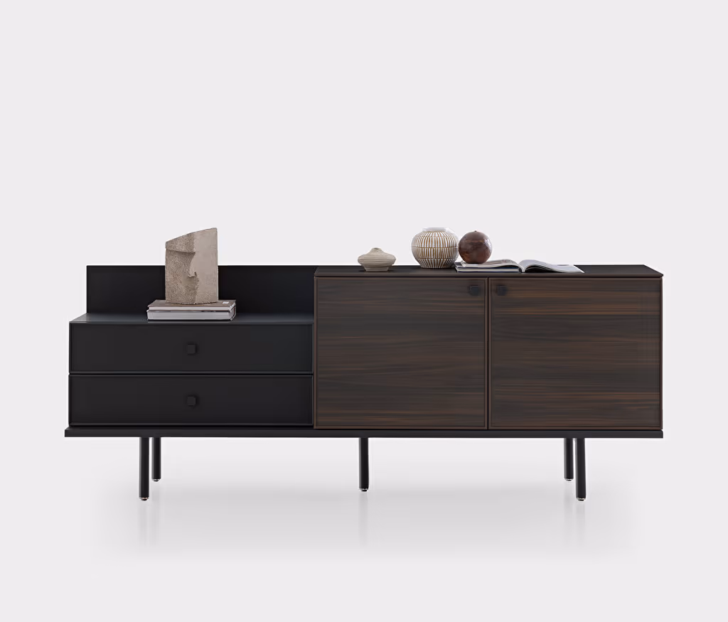 Parma Dark Walnut-Black Sideboard