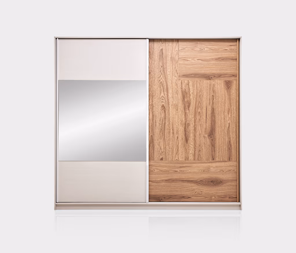 Loreto Off-White-Walnut Wardrobe