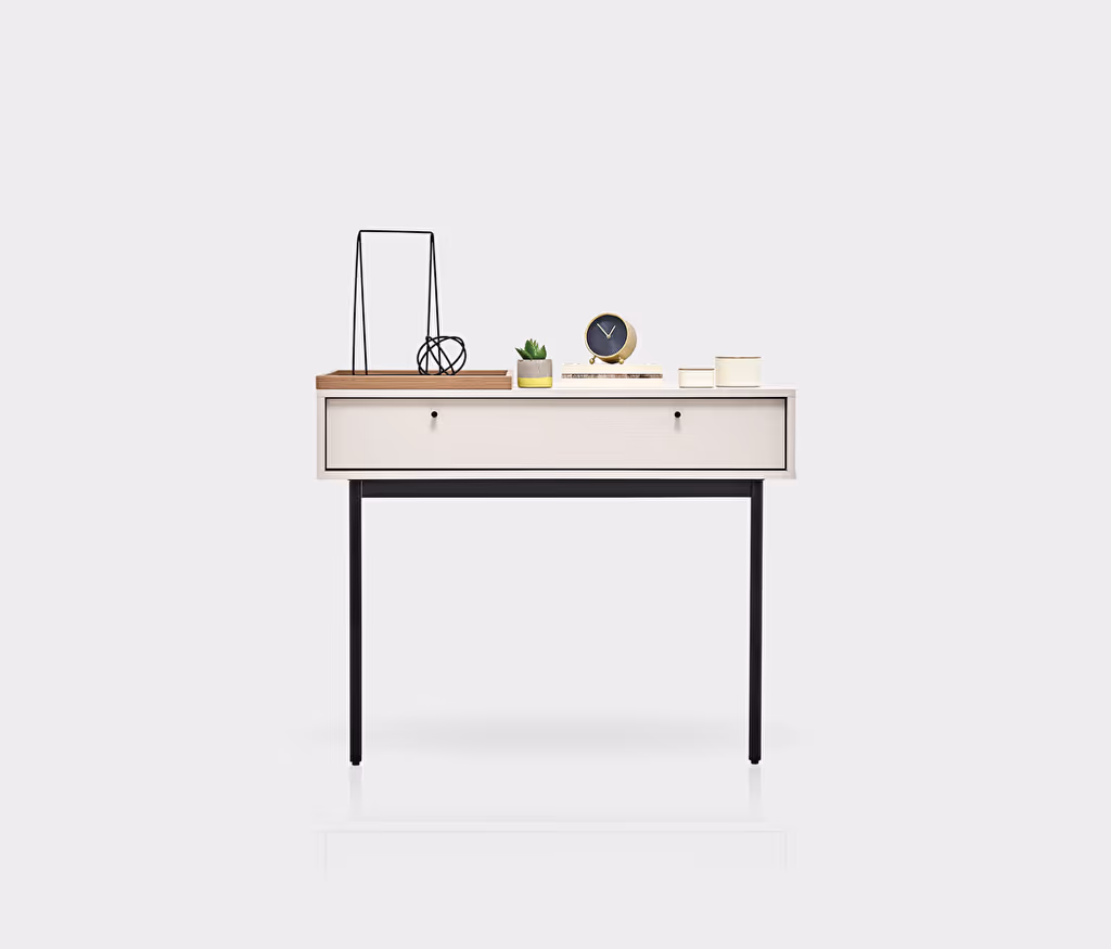 Loreto Off-White-Walnut Vanity Table