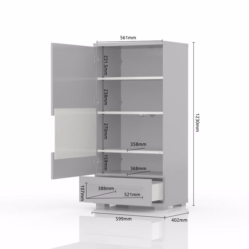 VITRINA V60-1KS1F/PN