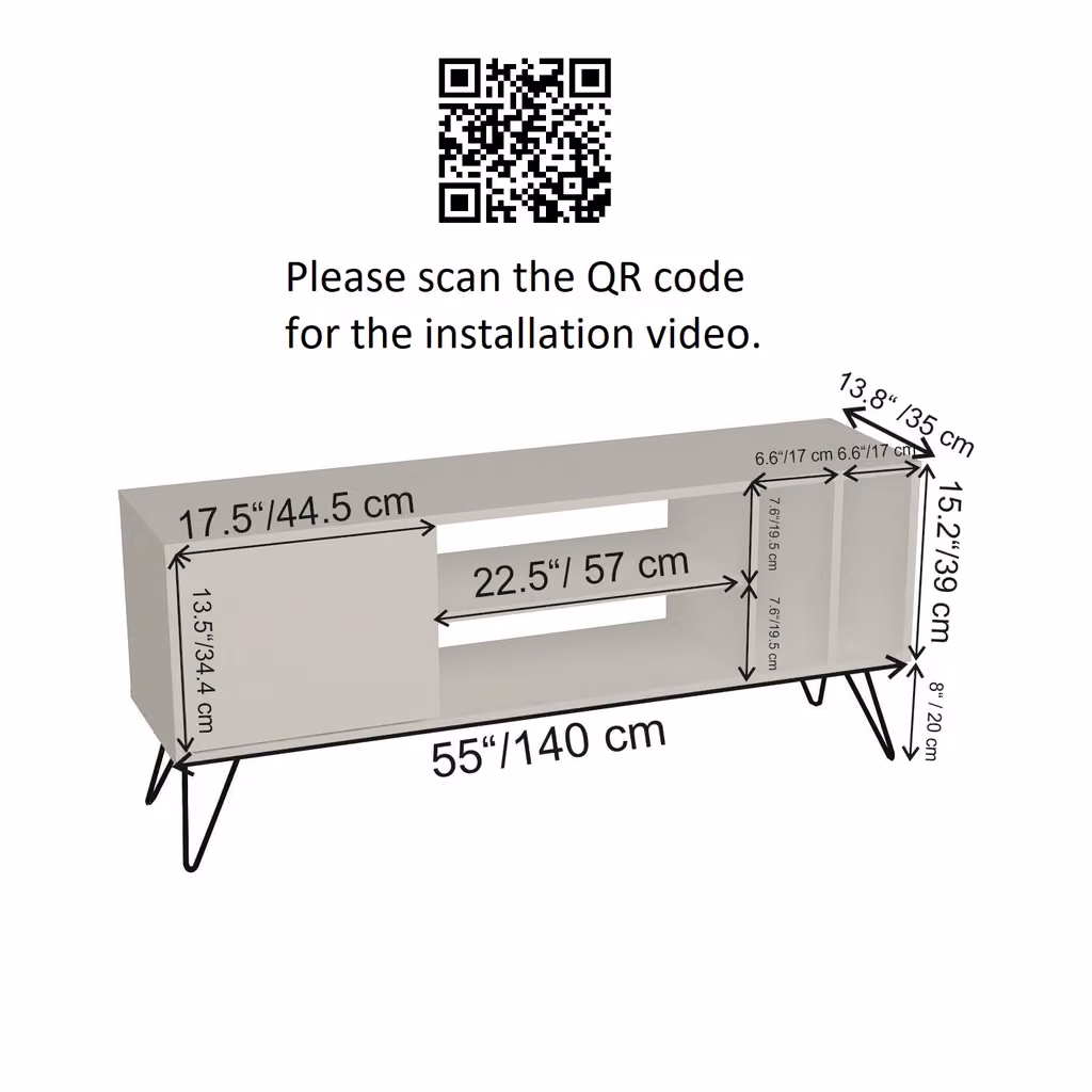Mistico 1400 Tv Walnut&White